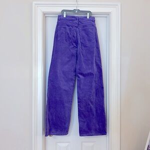 Purple, corduroy, wide leg jeans. Worn once!